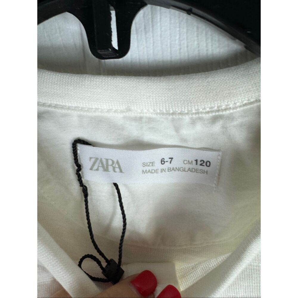 NWOT Zara Boys White Shirt Size 6/7 - Picture 2 of 4